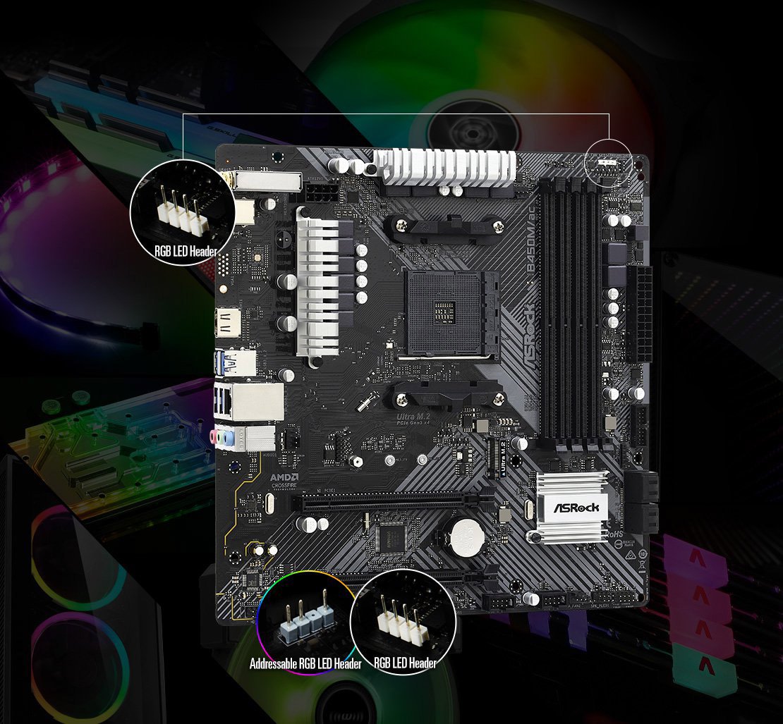 ASRock B450M AC R2.0 AM4 Micro ATX AMD Motherboard Newegg